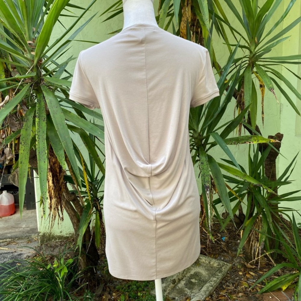 Taupe Draped back Tshirt